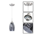 1 Pack hanging light gray light fixture glass pendant for light