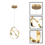 1 Pack island lights aluminum Iron led chandelier gold hanging light fixture