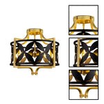 4-Light light fixture metal ceiling light black gold ceiling lamp