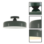13-Inch ceiling lamp metal ceiling light green flush mount light