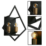 Modern lights and bulbs matte black, gold brushed wall sconces metal hall lights