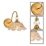 1 Light wall sconce gold bathroom light fixtures glass, metal wall lighting
