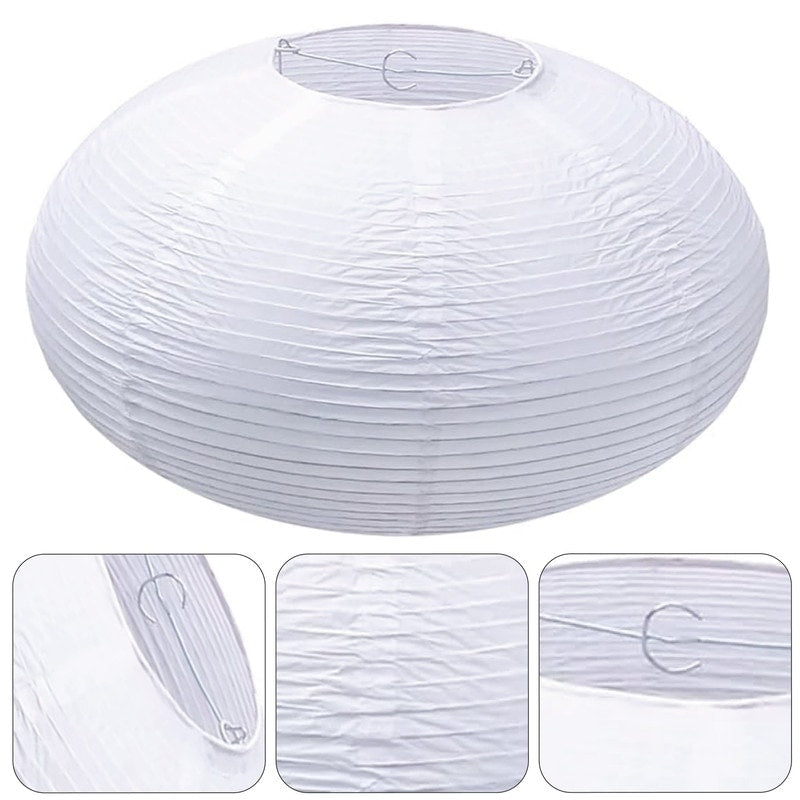 2- Pack lantern lights white paper light paper, metal decor lights