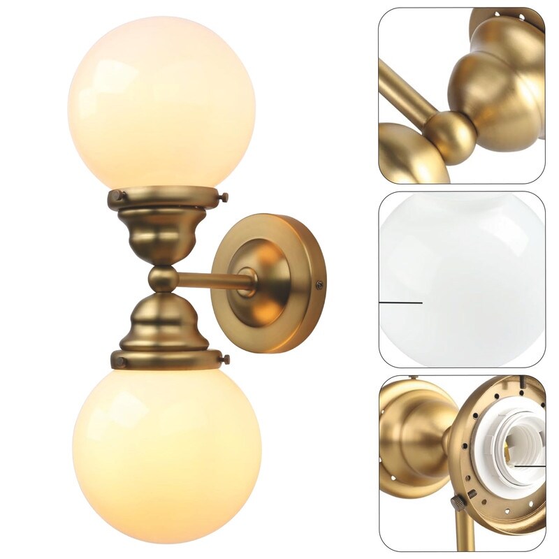 2 Lights sconces lights gold vanity lights glass, metal light fixtures