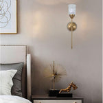2-Pack bedroom lights gold sconce light glass, metal fixtures light