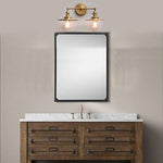 2 light industrial antique wall sconce