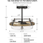 2 light industrial semi flush mount lamp glass black ceiling lighting fixture