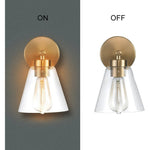 2 pack gold wall light modern glass wall sconces