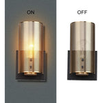 2 pack modern brass wall sconces industrial mesh