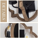 2 pack vintage wall lights for hallway retro wood black