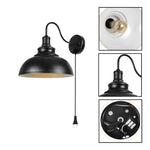 1 PCs sconce light black wall lighting metal bulb wall lamp