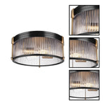 Industrial flush mount metal ceiling light  black kitchen lights