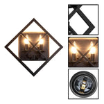 2 Light wall sconces black wall light fixtures cast iron indoor wall light