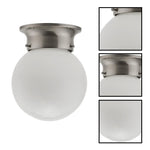 1 light bathroom light glass light fixture brushed nickel ceiling light