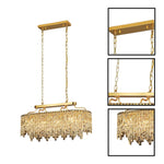 3 Light dining light fixtures gold modern chandelier Crystal, metal pendant lights