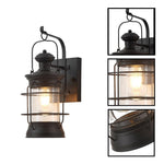 Farmhouse bulb light metal glass wall sconce black kitchen light