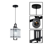59’’ Light fixtures black lighting for dining room glass, metal pendant light