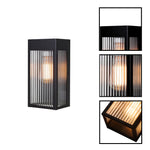 2 Pack bulb light metal exterior wall sconce black lamp fixtures