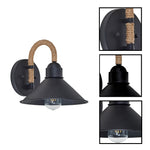 10 Inch light bulb brass light fixture black wall sconce