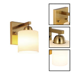 1 Pack bathroom lighting glass metal wall sconces gold wall light