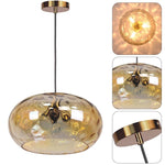 3-Light hanging lights gold kitchen island lights glass meta pendant lighting