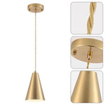 3 Pack dining room light gold hanging lights metal pendant light