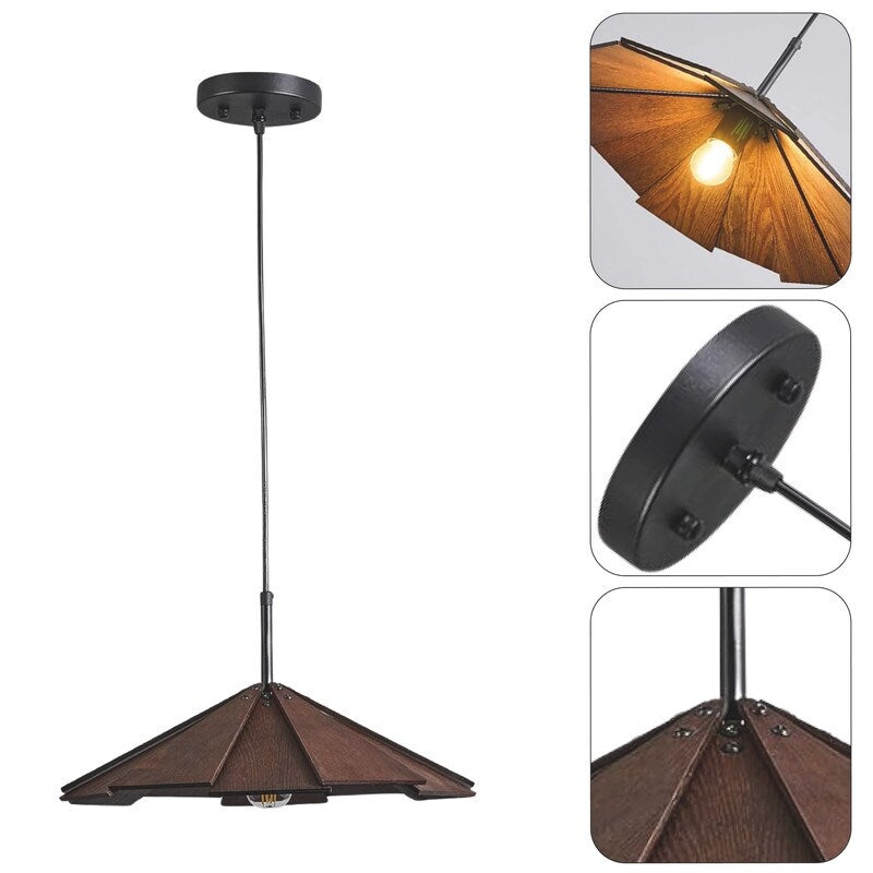 3-Pack kitchen light black pendant light wood dining lights