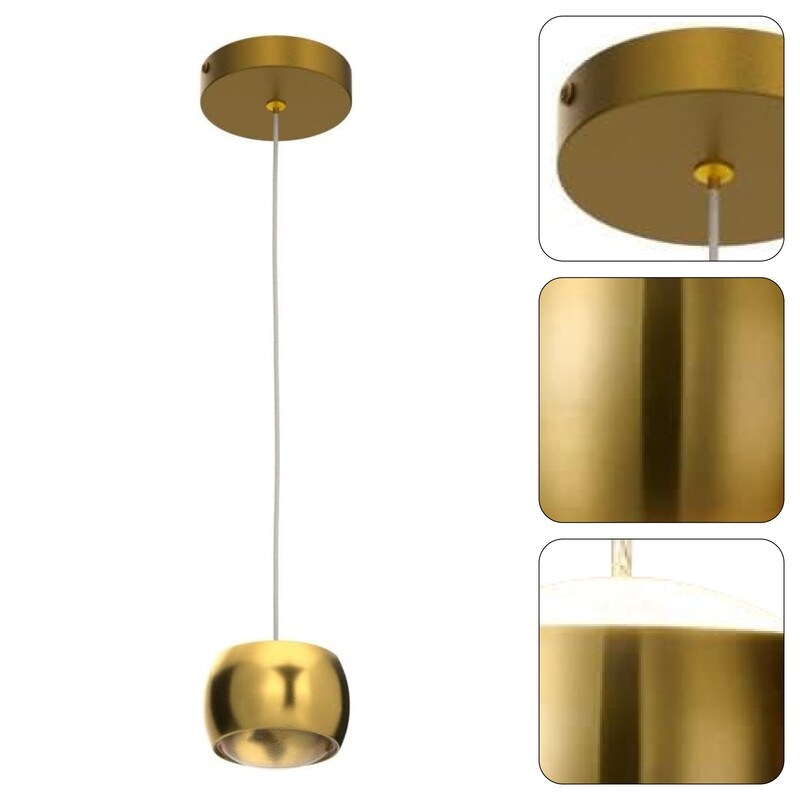 3-Pack light fixtures gold kitchen pendant lamps aluminum LED pendant light