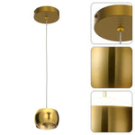 3-Pack light fixtures gold kitchen pendant lamps aluminum LED pendant light
