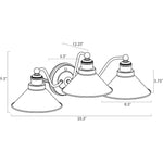 3 light Industrial arm wall lantern black Lligt