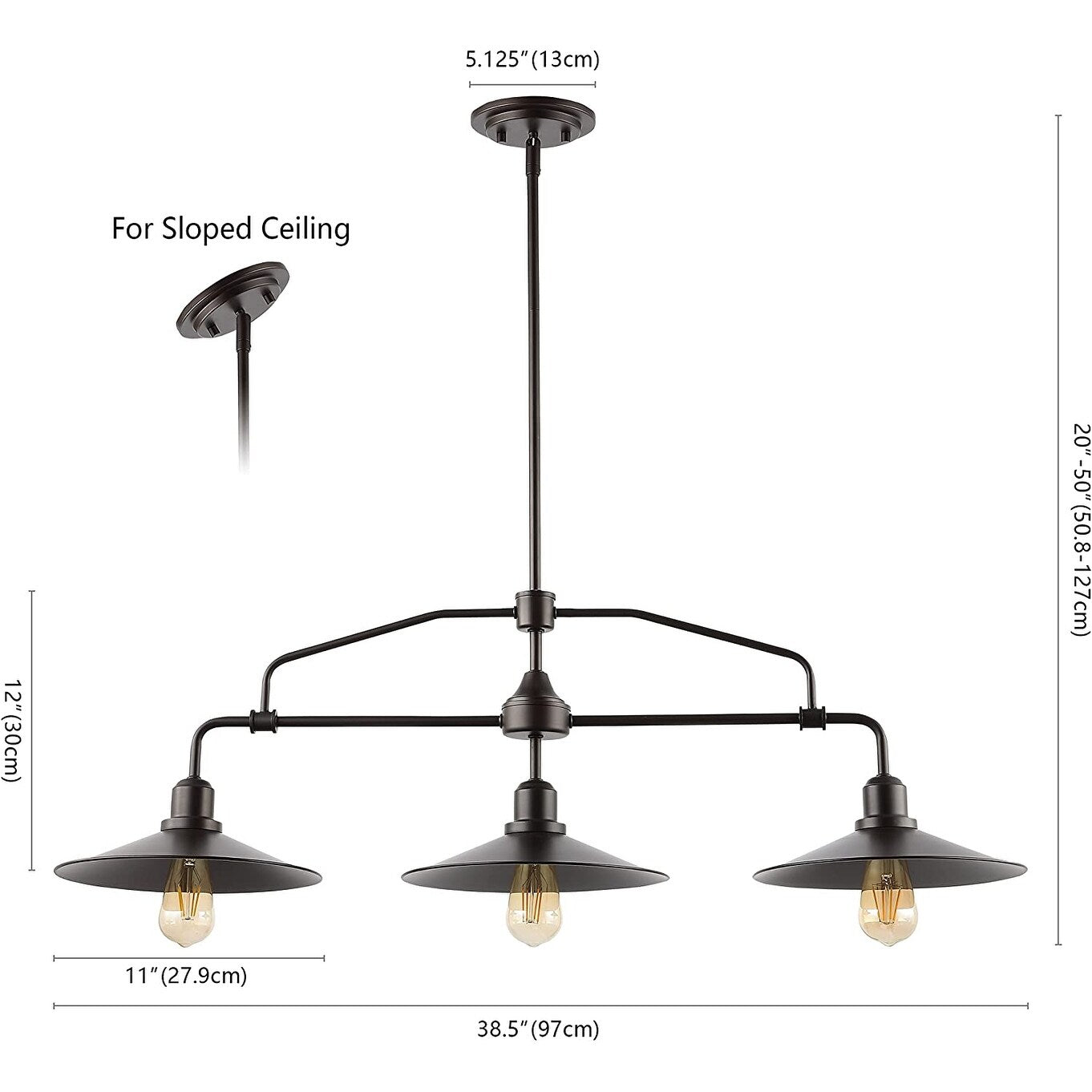 3 light industrial pendant light coastal dining chandelier bronze farmhouse light fixtures