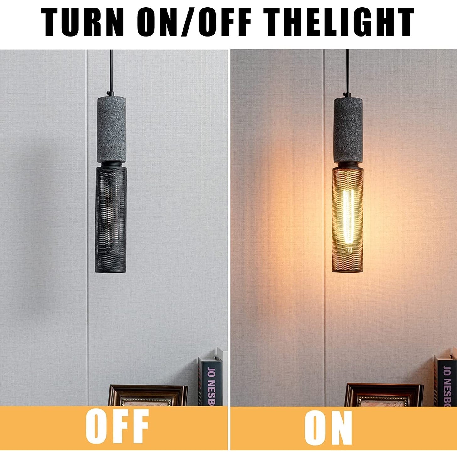 3 pack concrete linear pendant light modern industrial hanging cement pendant lighting