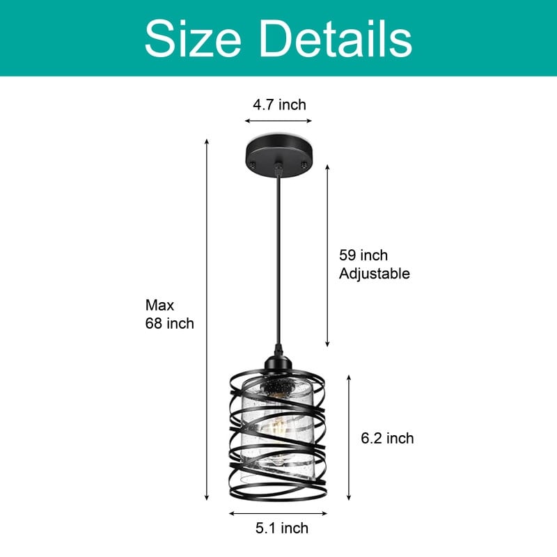 3 pack industrial kitchen island lights black dining lights  glass, metal pendant light fixtures