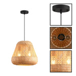 2 Light hangable light nature kitchen chandelier  bamboo pendant light