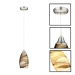 1 Pack pendant light glass kitchen island brown hanging lamp