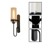 2 pack living room black wall sconce matel wall light