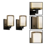 2 PCS all sconces glass bathroom light black wall light