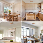 39 inch LED linear pendant light wood chandelier kitchen island pendant lamp