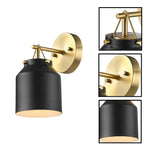 Industrial wall sconce iron light inside wall black Sacha wall lighting