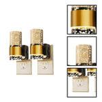 2 pack led lights acrylic dimmable light gold ring bathroom light