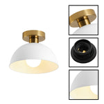 10 inch porch light metal semi flush white gold ceiling lamp