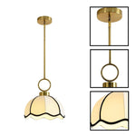 1-Light ceiling lamp fabric metal boho chandelier gold pendant light