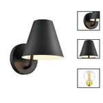 2 Pack bulbs light black light fixture metal wall lights