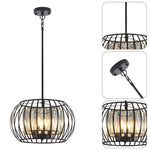 4-Lights modern fixture light black pendant light metal dining room lights