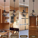 4 light farmhouse chandelier industrial rust ceiling light pendant vintage pendant chandelier
