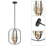 4 light farmhouse light fixtures black, gold kitchen light metal pendant light