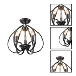 15” chandelier light metal hallway light black and gold indoor lighting