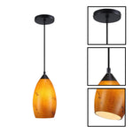 1 pack hanging light glass metal dining room light black oil rubbed bronze pendant light