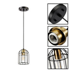 Modern kitchen island glass pendant light black gold hanging chandelier