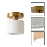 5 inch flush mount fixture ceramic ceiling lamp gold white ceiling light